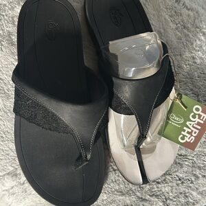 New Hermosa black thong sandals womanhnjjj